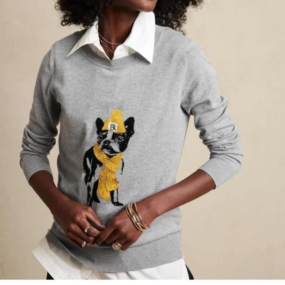BANANA REPUBLIC FOREVER INTARSIA SWEATER - M - Picture 2 of 7